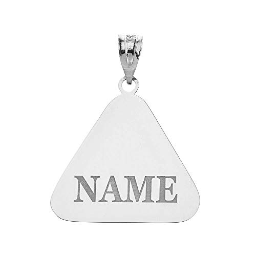 Claddagh Gold Fine 925 Sterling Silver Personalized Name Eight Ball Billiard Pool Cue Sports Pendant2