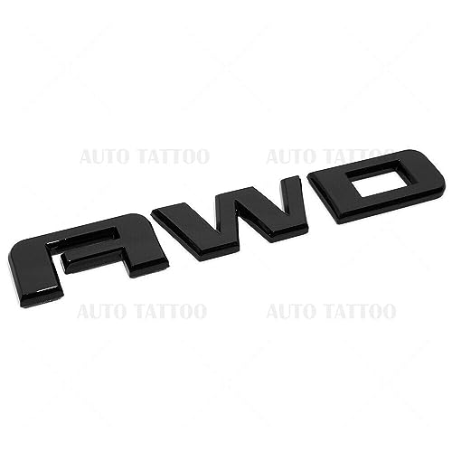 Image of 1Pc 2010-2020 Acadia Terrain Liftgate AWD Letter Emblem 3D Badge Nameplate Replacement for Acadia Terrain (Gloss Black)