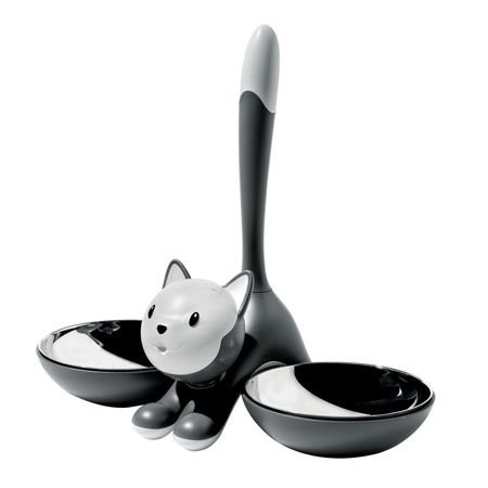 ALESSI アレッシィ LULA ドッグボウル/ブラック AMMI19 B Lulà Dog Bowl With Lid In Thermoplastic Resin | Alessi