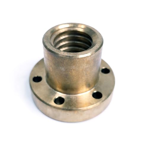 Écrou à bride en bronze Ozdowski Tr 28x5 côté gauche pour guidage linéaire