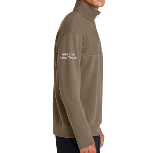 INK STITCH Men Mercer+Mettle MM3040 Custom Embroidery Logo Texts Linear Texture Quarter Zip Up3