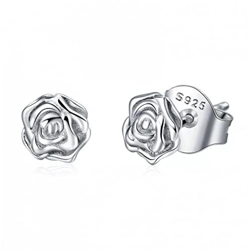 Boucles d'oreilles de Goujon Fleurs Roses Femmes Bijou Léger pour Oreilles Sensibles