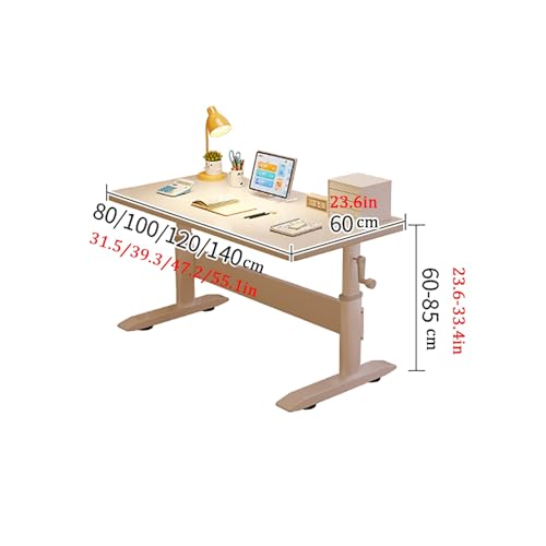 Bureau assis-debout manuel blanc parfait pour setup gaming compact - 3
