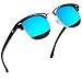 Joopin Semi Rimless Polarized Sunglasses Women Men Brand Vintage Glasses Plaroid Lens Sun Glasses (Blue Mirror Lens)