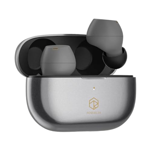 Image of Concept Kart ROSESELSA Ceramics X True Wireless Stereo Earbuds, 55dB Hybrid ANC in-Ear Earbuds, Hi-Resolution LDAC Support, Bluetooth 5.4 TWS in-Ear Earbuds, Long Lasting 50 Hours Battery Life (Grey)