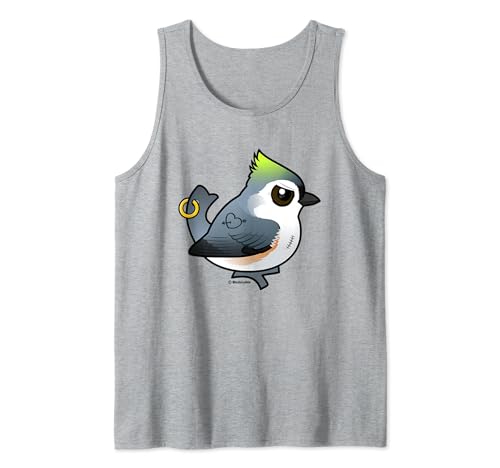Cute Cartoon Funny Tough Titmouse Birdorable Tufted Bird Tank Top