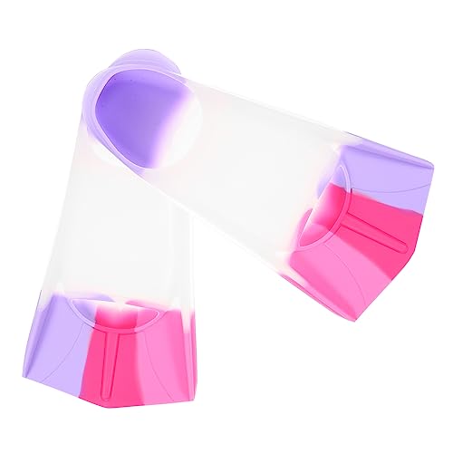 Mikikit Silicone Flippers for Boys and Girls Snorkeling Fins Unique Fan Foot Design Swimming Training Fins for Boys Girls