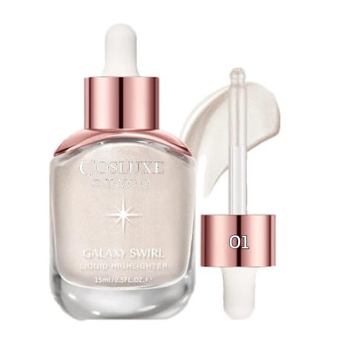 O TWO O Liquid Highlighter Galaxy Swirl, Dewy & Shimmer Finish, Long-Lasting Glow, Lightweight Face Illuminator, Buildable Shimmer Finish, 15ml (01 - Pearl)-picture-37