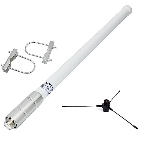 Dual Band Fiberglass Base Antenna with Ground Plane Kit, 17” VHF/UHF 136-174mhz/400-470mhz
