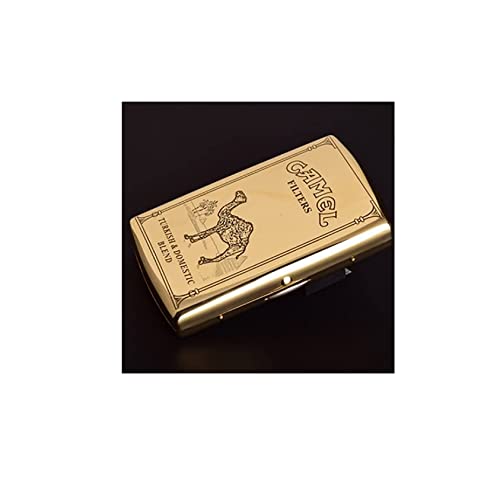 NBXLHAO Anti-Druck-altmodische Retro Version des High-End-Zigarettenetuis Geschenk 12 reines Kupfer Zigarettenetui Camel Portable Cover
