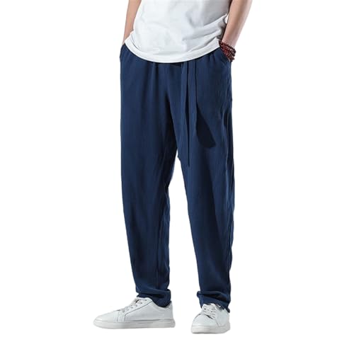 Pantalon lanterne en coton et lin homme idéal pour le yoga et bien-être