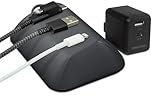 Smartish Cable Holder and Charger Combo - Bigger Cable Wrangler Organizer with 3-in-1 Universal Charging Cable - Black Tie Affair