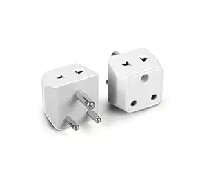 Ceptics Type D Multiple Plug Socket, 3 Pin Multi Plug Socket, 2 in 1 Plug Extension Socket - Dual Inputs for Computer, PC, Laptop, Phone - CE, RoHS, 2 Pack - Lifetime Limited Warranty