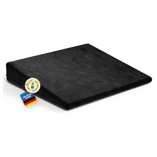FLIPLINE Keilkissen mit atmungsaktivem Anti-Rutsch Samtbezug [optimaler Härtegrad] Airflow Sitzkeilkissen Bürostuhl Keilkissen Auto Home Office - Sitzkeil Sitzkissen