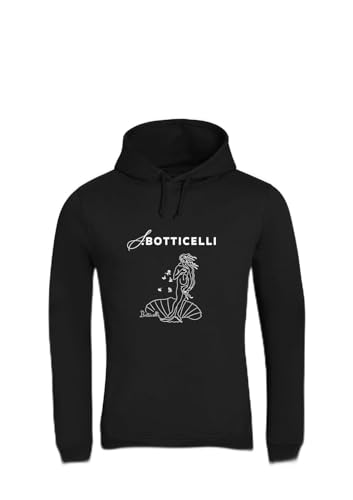 Sweat à capuche Inspire Botticelli homme noir XL exprimez votre passion pour l'art classique