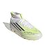 adidas Unisex-Kids F50 Sparkfusion League Firm Ground/Artificial Ground J, White/Iron Metallic/Yellow, 2
