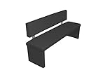 sitzbank esszimmer ikea Lieferumfang: 1 x Küchenbank mit Rückenlehne in Schwarz / gepolsterte Essbank mit pflegeleichtem Kunstleder / ca. 140x54x83cm (BxTxH) / Sitzhöhe: 48 cm