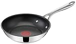 Tefal Jamie Oliver Cook's Direct Frying Pan 20cm, Non-Stick Titanium Coating, Thermo-Signal™ Heat Indicator, Induction Compatible, Oven Safe, 10-Year Guarantee, E3040244