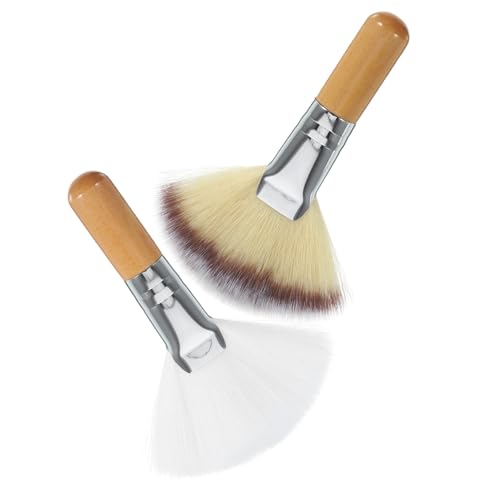 VINTORKY Facial Set 2 Large Makeup Brushes for Face Blush Brush Loose Powder Brush Setting Brush for Women Girls