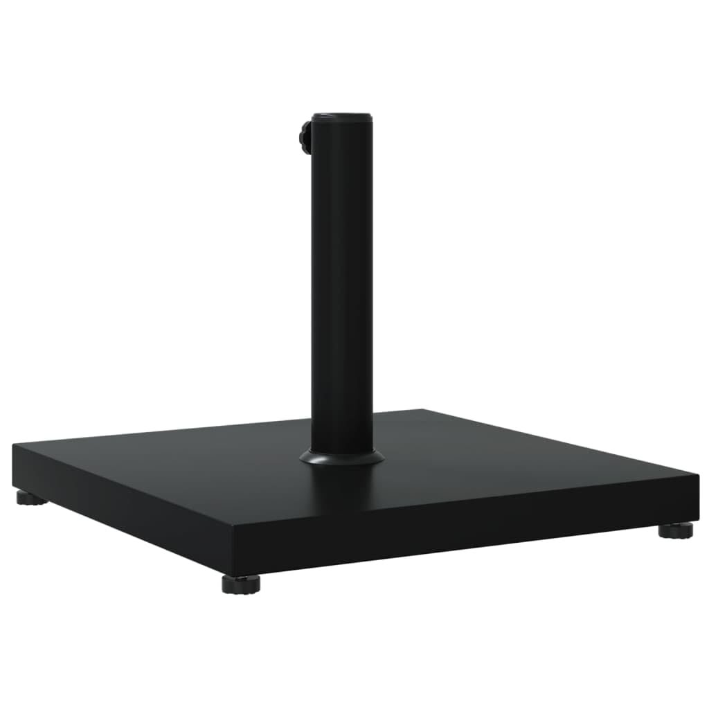 Stojak na parasol przeciwsłoneczny ze stali i betonu, 25 kg, z 3 adapterami, do masztu 32/38/48 mm, kwadratowa podstawa parasola na balkon, taras, do ogrodu, stabilny uchwyt z regulowanymi