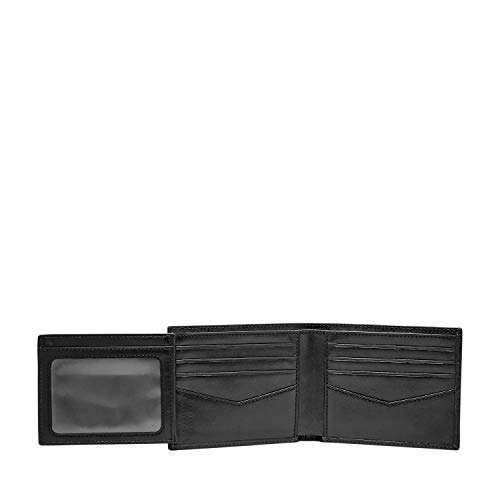 Fossil Men's Ryan Leather Rfid-Blocking Bifold With Flip Id Wallet, Black, (Model: Ml3729001) #TOP3