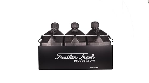 Fuel Jug Holder (Triple) by; Trailer Trash, Made in USA (Black)