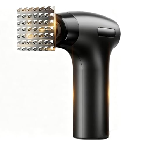 Batticarne elettrico, portatile, regolabile, 5 velocità, rilevamento automatico della pressione, in acciaio inox, rimovibile, batteria da 1200 mAh, per cucina e campeggio