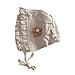 Lace Trimmed Bonnet with Flower/Designs Soft & Stylish Infant Comfortable Little Girls Hat Present Fashionable Khaki