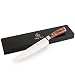 8-inch Professional Chef Knife with Red Wooden Handle - Professional MultiUse Chef Carving Knife for Chopping, Slicing, Mincing - Sharp Carbon Steel Blade & Rose Wooden Handle - Gift Box
