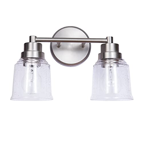 Aspen Creative 2 Light Wall/Vanity Fixture, Brushed Nickel Finish