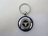 1970-1977 MAVERICK CALF EMBLEM LOGO W/O LETTERING ROUND PLASTIC KEYCHAIN - BLUE