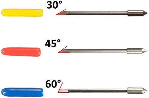15 Lame Per Plotter Graphtec CB09 - Set Con Angoli 30&deg;, 45&deg;, 60&deg;