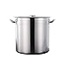 Inoxidable Olla de Acero Stock con Utensilios de Cocina de Acero Inoxidable Tapa cocinar, Astilla (45cm x 45.5cm)