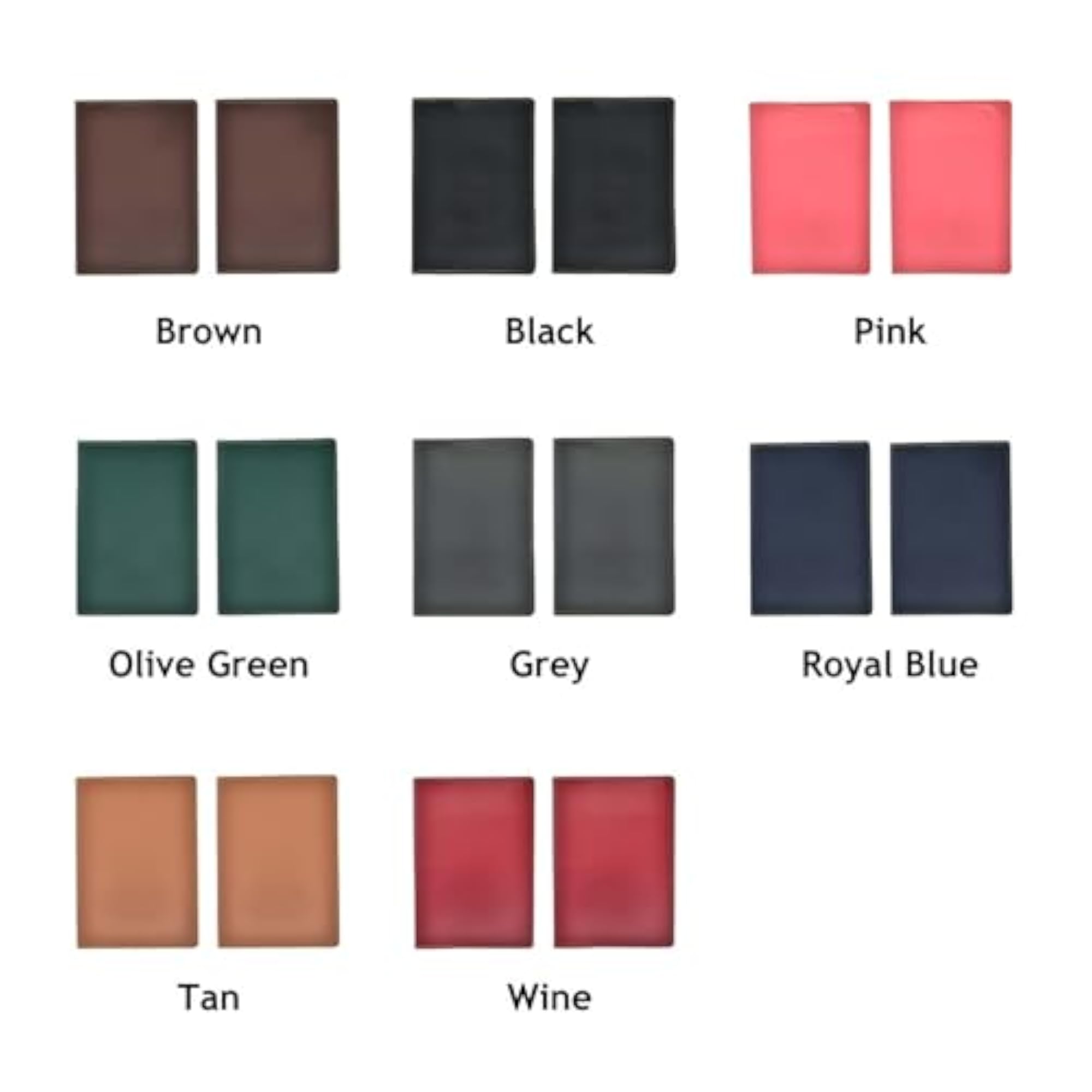 Pack of 2 Slim Design Passport Covers for Couples (Pink)