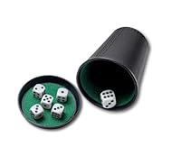 Noris Würfelbecher mit 6 Würfeln – vielseitiges Spielzubehör für Brett- und Würfelspiele – klassischer Becher für Kinder und Erwachsene – für unterwegs, Spielabende, Partys und Familienspiele