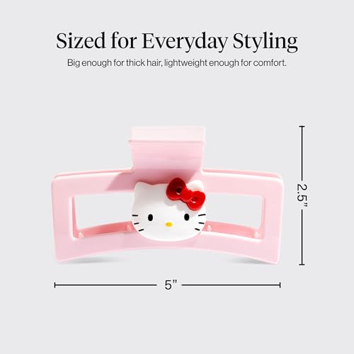 Hello Kitty x Kitsch Hair Clips for Women - Durable, Strong Hold All Day, Cute Jumbo Claw Clips for Thick Hair, Hello Kitty Stuff for Girls | Ideal Gifts for Women - 1 Pc
