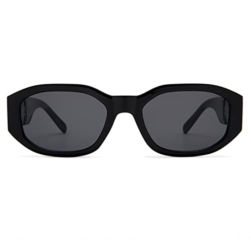 Hycredi Rectangle Sunglasses for Women Men Retro Driving Glasses 90’s Vintage Fashion Irregular Frame UV400 Protection4