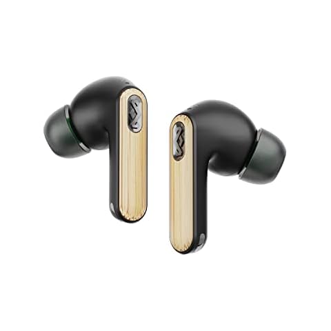 House Of Marley Redemption ANC 2 Wireless Earbuds - Active Noise Cancellation, In-Ear Sensors and Touch Control, Water and Sweat Resistant, Wireless Charging, USB-C Quick Charge, Charging Case Cover