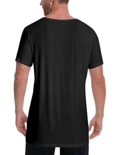 Image of Idtswch Mens Tall Undershirt Crew Neck Soft T-Shirts Lightweight & Breathable(1 Pack & 3 Pack)