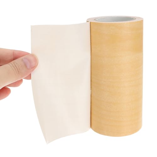 Image of PATIKIL Wood Grain Repair Tape 4 inch x15ft,2 Pcs Self Adhesive Realistic Textured Repair Tape Patch for Floor Door Table Cabinets Desk,Yellow Maple