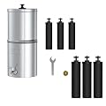 Waterdrop Gravity-fed Water Filter System, with Upgrade 6 Black Carbon Filters and Metal Spigot, 9000 Gallon Longer Lifespan and 150% Faster Flow, King Tank Series, 2.25G