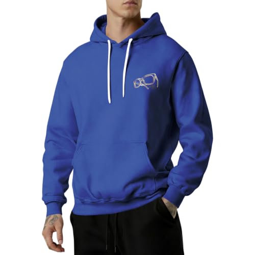 Sudadera con capucha de invierno para hombre contra el frío manga larga con bolsillo XXL