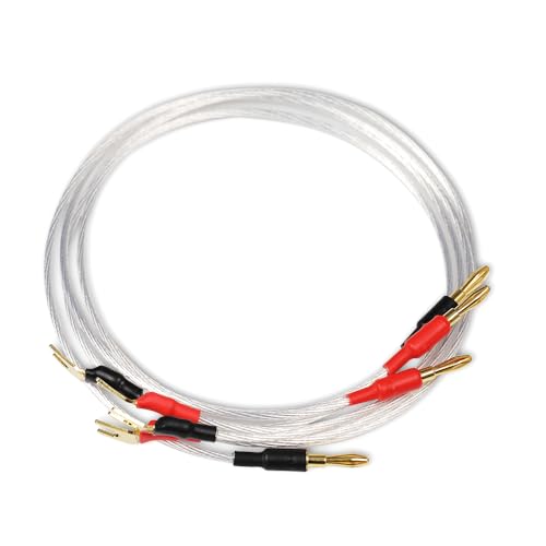 Câble audio stéréo argenté 0.6m Aperion Audio pour connexion Hi-Fi haute fidélité