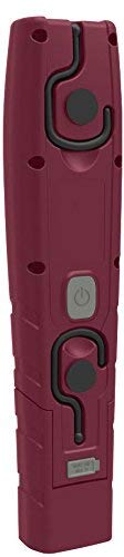 Kraftwerk LED-Akku-Handlampe, 8+1 W, Li-Ion 3.7V, Rot, Robust & Praktisch Für Werkstatt & Camping