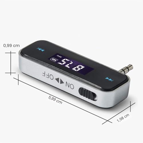 Mini Drahtlos FM Transmitter Sender UKW Handy Wireless Auto AUX-Adapter mit Integriertem Aux Port...