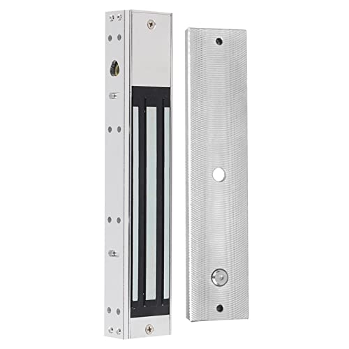 Cerradura electromagnética de 12 V CC y 280 kg de fuerza de retención con luz LED: solución segura para puertas de madera, metal y vidrio.