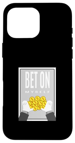 Grey Color Bet On Myself-v2 �O���[�O���t�B�b�N �X�}�z�P�[�X iPhone 16 Pro Max �p