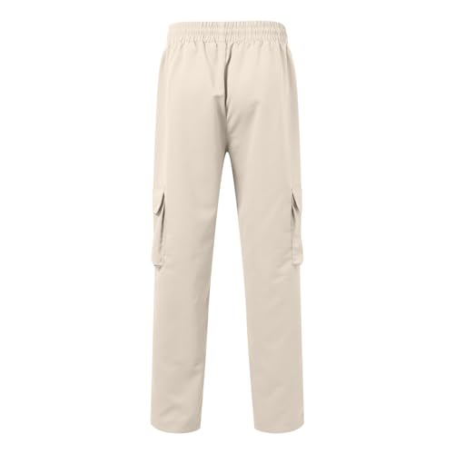 Mens Cargo Pants Drawstring Elastic Waist Casual Baggy Pant Streetwear Pockets2