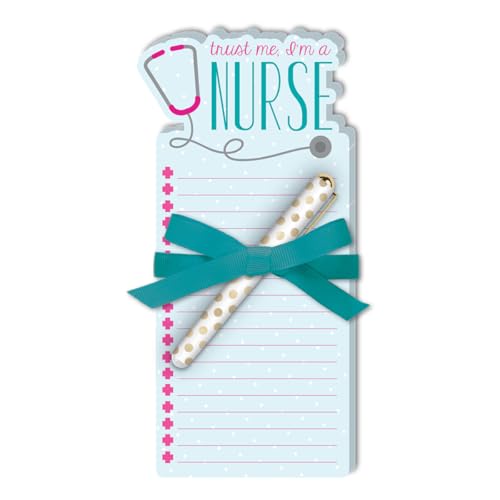 Lady Jayne Nurse Stethoscope Die-Cut Note Pad with Pen (11899) 4 x 8 in