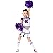 Little Girls Cheerleader Uniform Outfit Cheerleading Costume Fun Varsity Brand Youth Gifts (Purple, 6x-7)